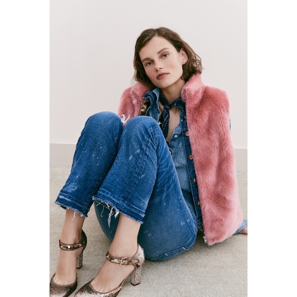 NWT J. Crew Faux Fur Cozy Vest